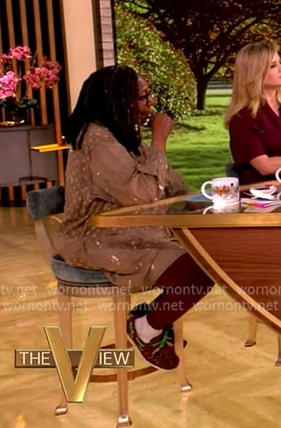 Whoopi’s leopard shoes on The View