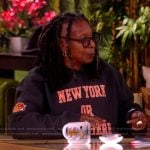Whoopi’s New York embroidered hoodie on The View