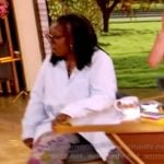 Whoopi’s shirt and printed jeans on The View