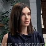 Willow's navy top on General Hospital