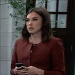 Willow’s rust brown jacket and pants suit on General Hospital