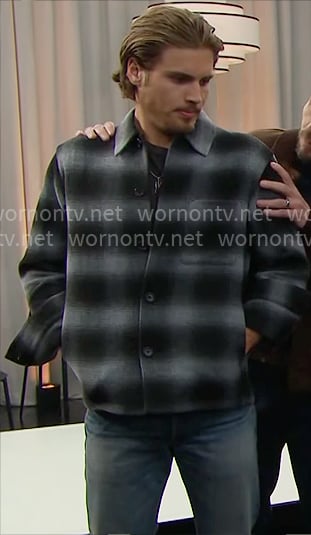 Will’s plaid shirt jacket on The Bold and the Beautiful