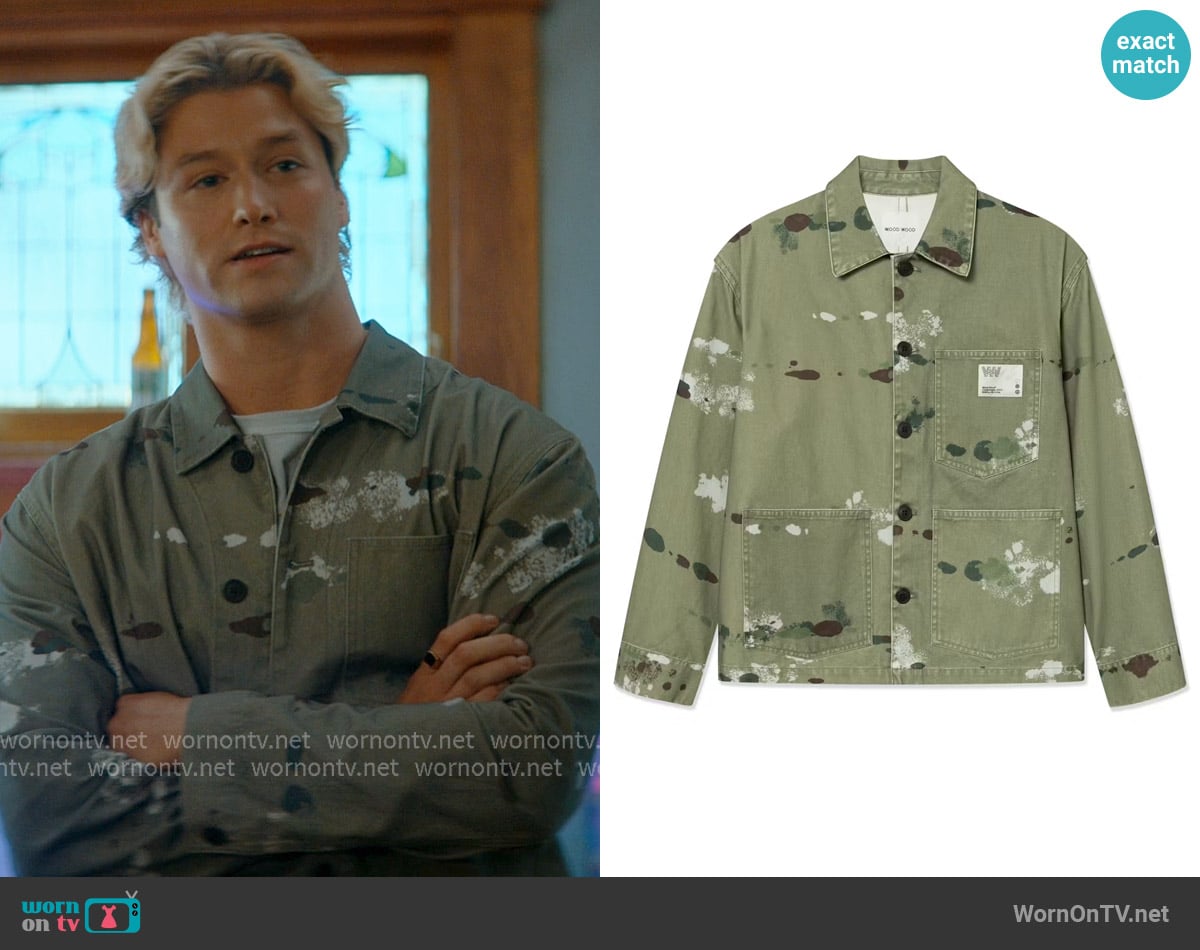 Wood Wood Men WWStefan Worker Jacket worn by Dean Di Laurentis (Stephen Kalyn) on Off Campus