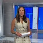 Yasmin's khaki colorblock handkerchief hem dress on NBC News Daily