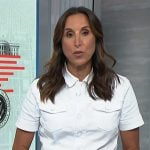 Yasmin's white short sleeve denim jacket on NBC News Daily