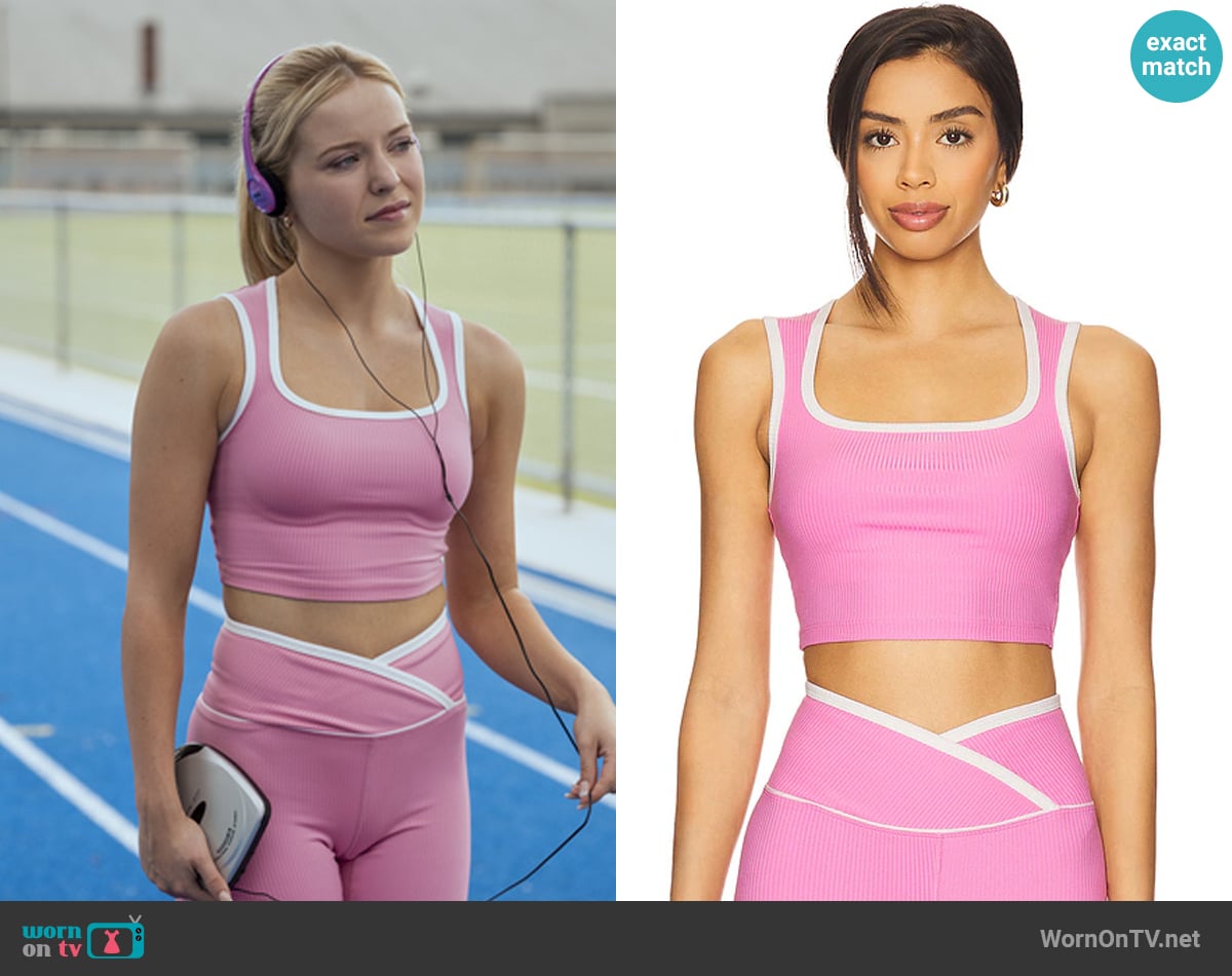 Year Of Ours Ribbed Diana Sports Bra worn by Elle Woods (Lexi Minetree) on Elle
