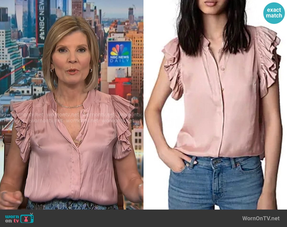 Zadig & Voltaire Tiza Top worn by Kate Snow on NBC News Daily