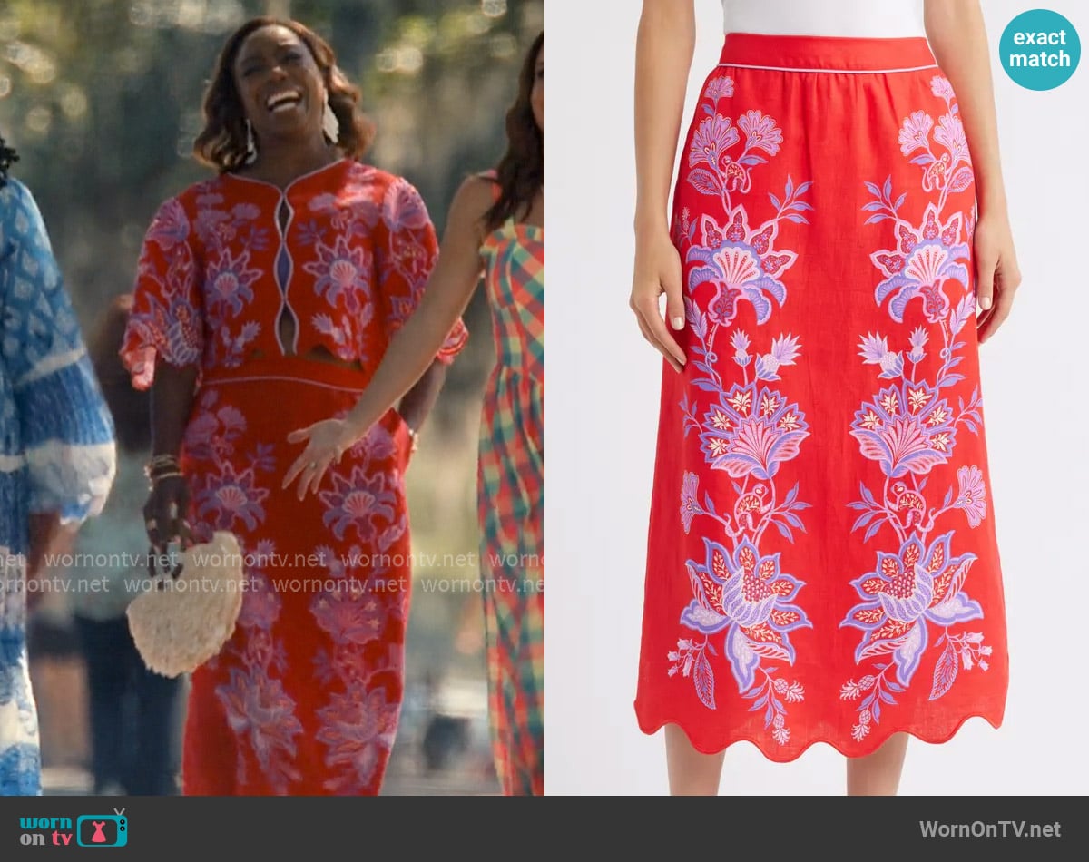 Zara Bucket Bag with Appliques worn by Helen Decatur (Heather Headley) on Sweet Magnolias