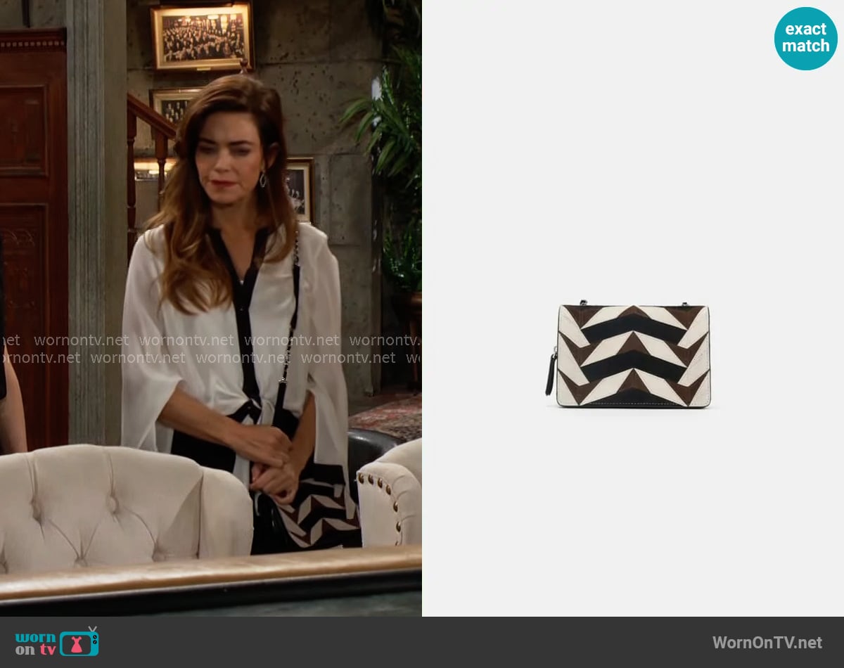Zara Crossbody Bag worn by Victoria Newman (Amelia Heinle) on The Young and the Restless