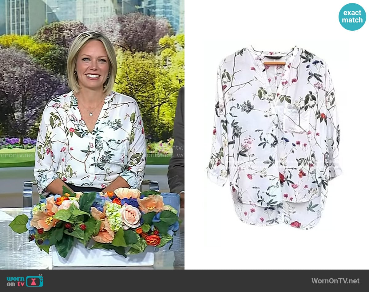 Zara Floral Print Blouse worn by Dylan Dreyer on Today
