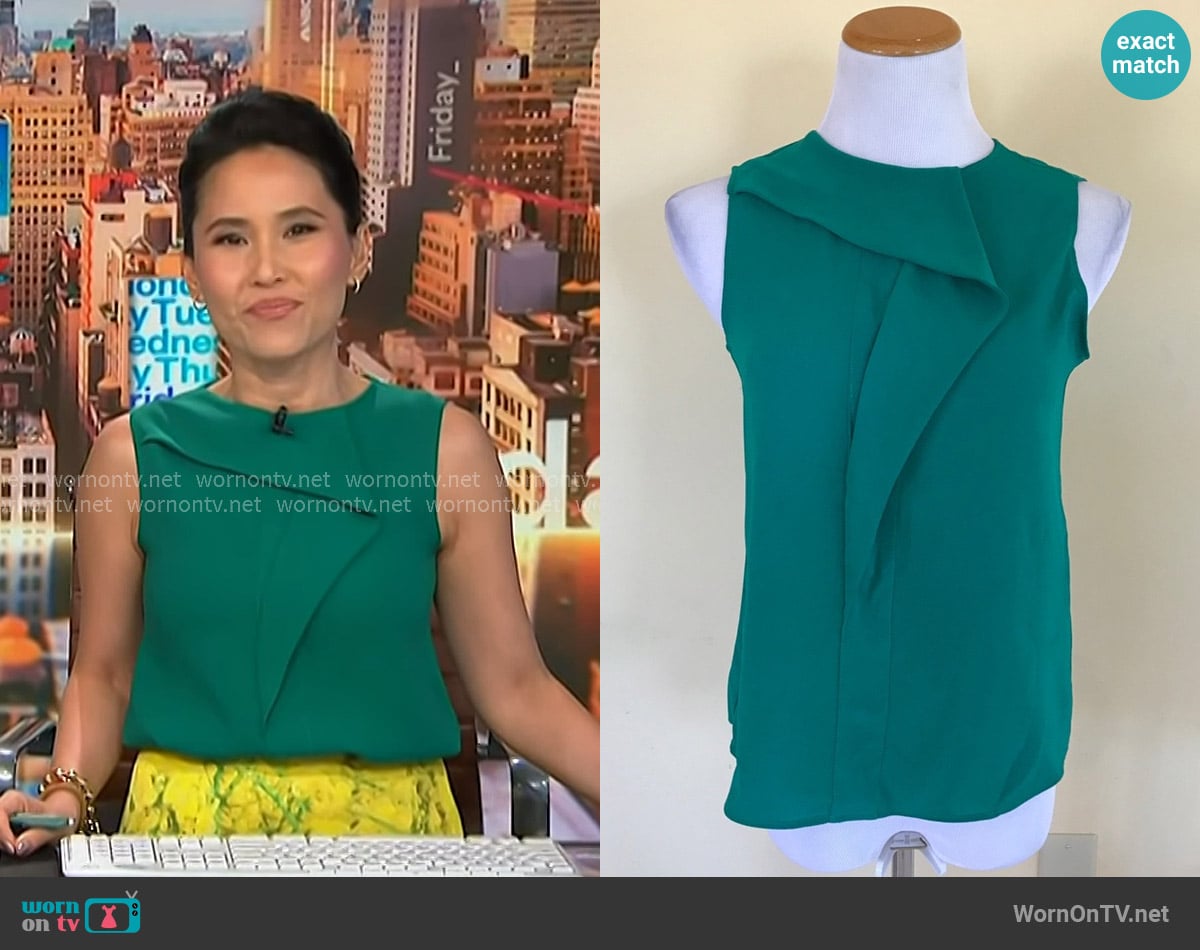 Zara Ruffle Sleeveless Top worn by Vicky Nguyen on NBC News Daily