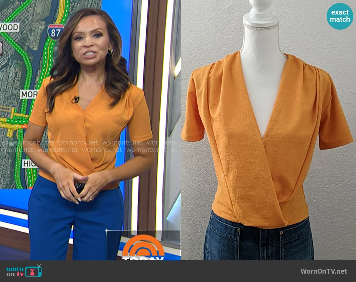 Zara Trafaluc Top worn by Adelle Caballero on Today