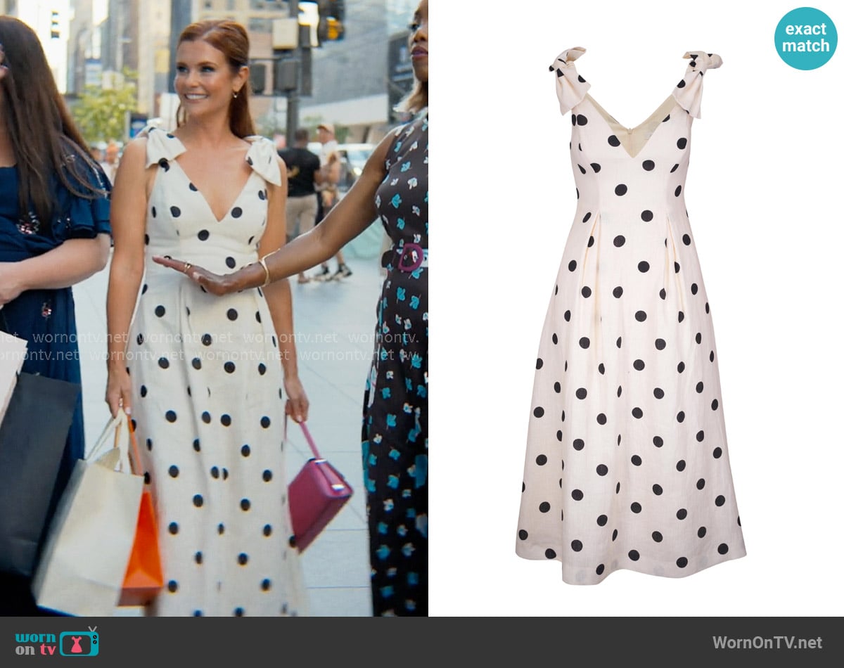 Zimmermann Crush V Neck Midi Dress worn by Maddie Townsend (JoAnna Garcia Swisher) on Sweet Magnolias