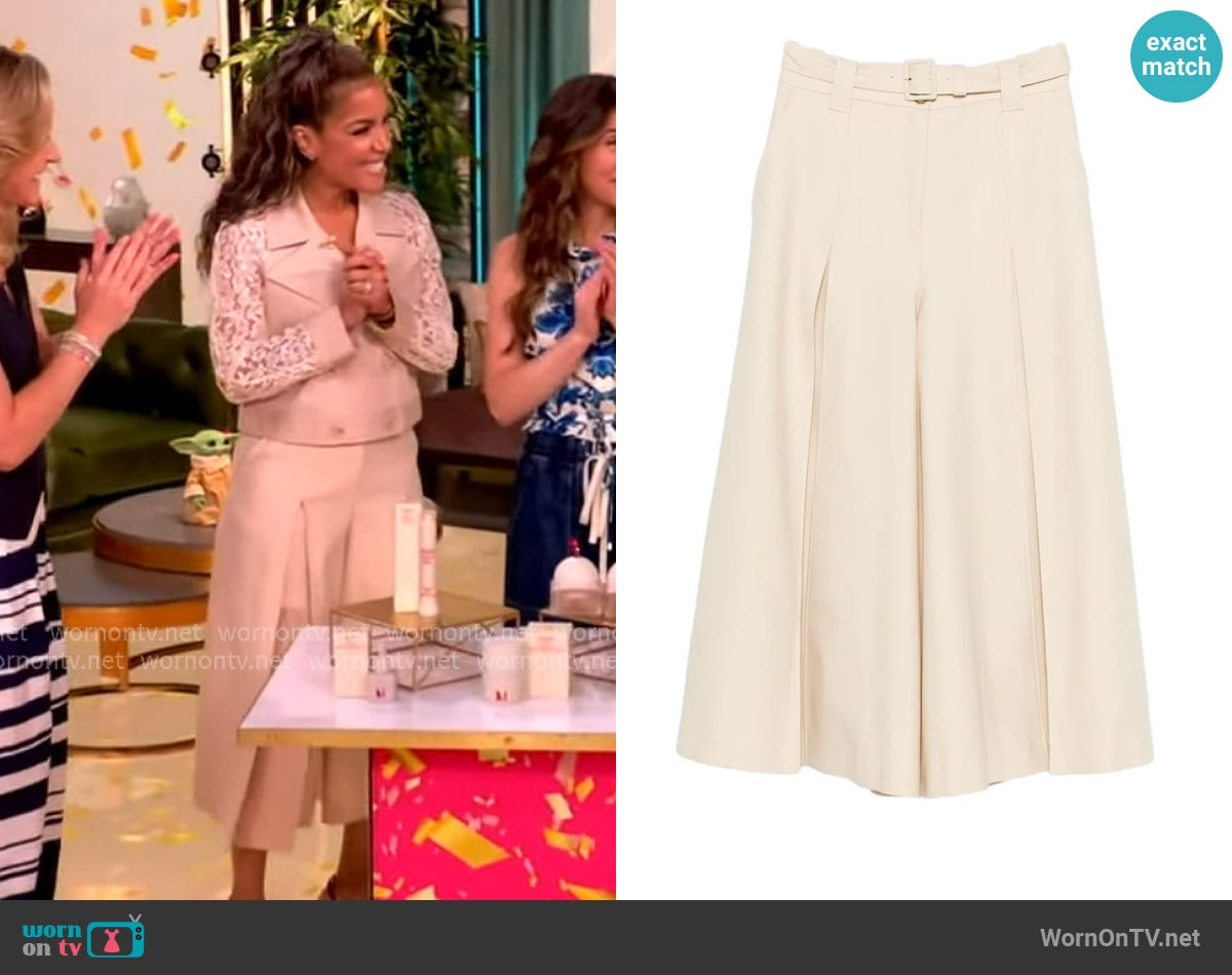 Zimmermann Hypnotic Culotte worn by Sunny Hostin on The View