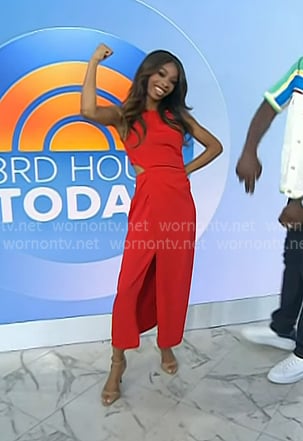 Zuri Hall’s red cutout dress on Today