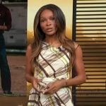 Zuri's plaid mini dress on Access Hollywood