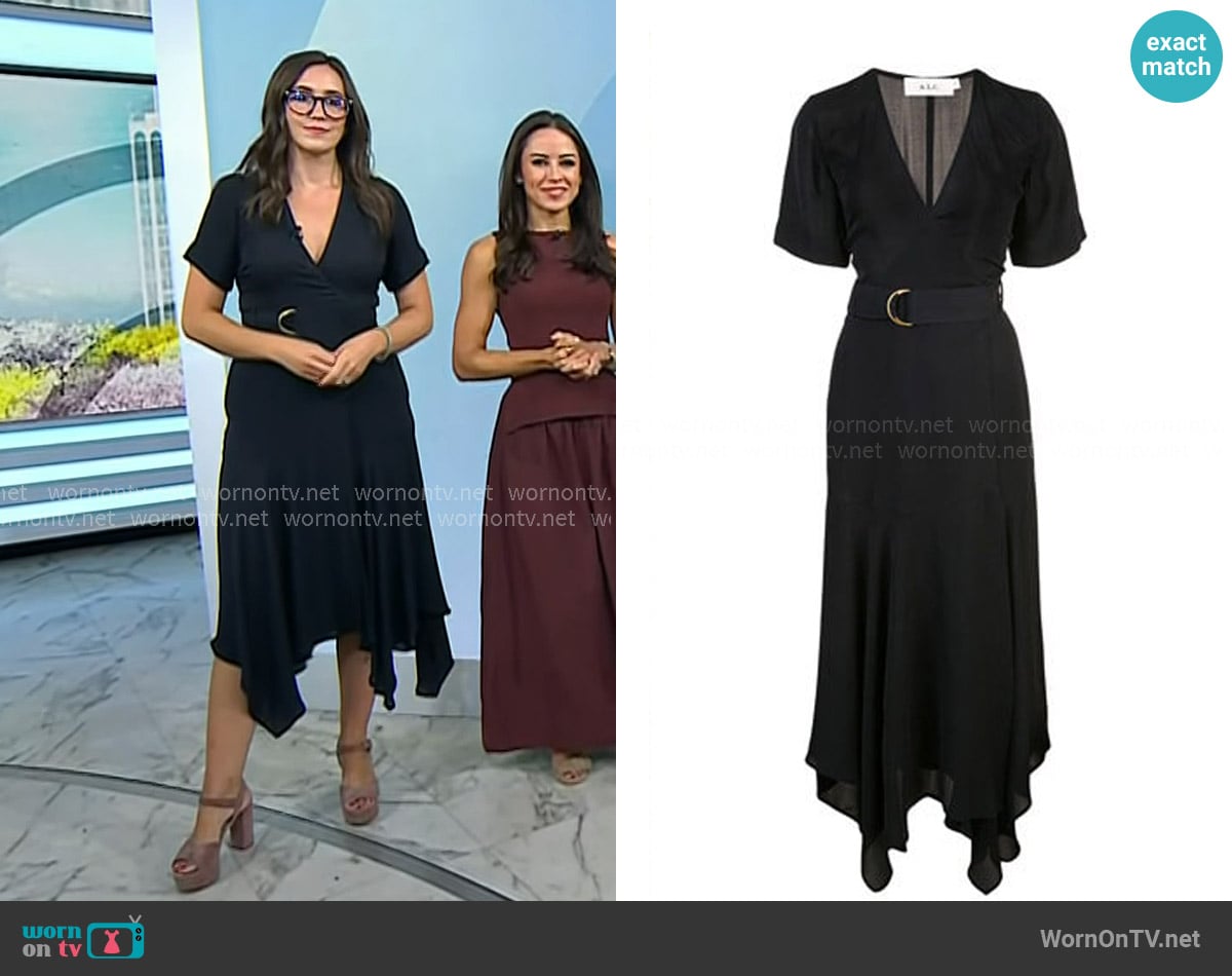 A.L.C. Belted Midi Dress worn by Savannah Sellers on Today