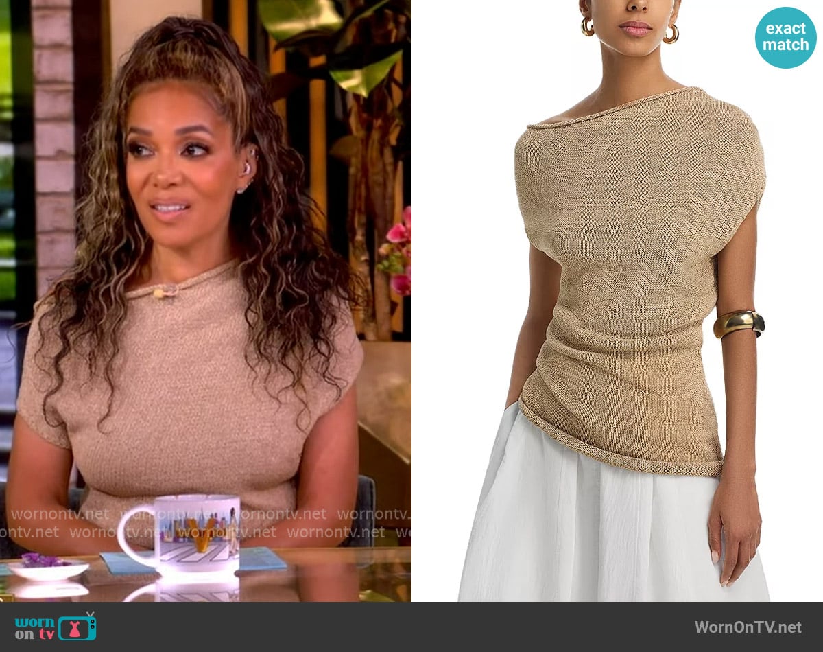A.L.C. Joni Knit Top worn by Sunny Hostin on The View