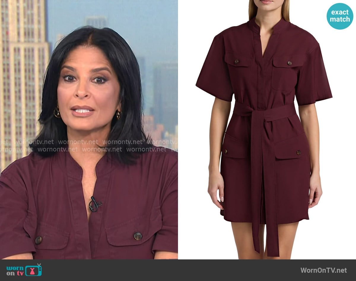 Darlene’s burgundy short sleeve dress on Today