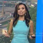 Adelle’s aqua blue sheath dress on Today