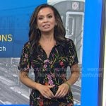 Adelle’s black floral polo dress on Today
