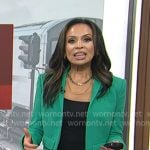 Adelle’s green cropped open jacket on Today