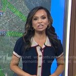 Adelle’s navy contrast trim dress on Today