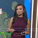 Adelle's purple chain belt dress on Today