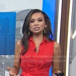 Adelle's red tie waist shirtdress on Today