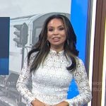 Adelle’s white guipre lace mini dress on Today