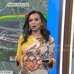 Adelle's yellow floral knit mini dress on Today