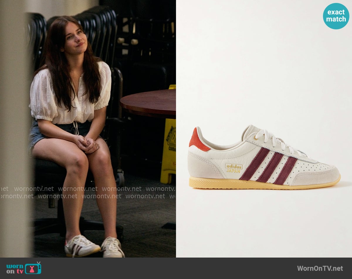 Adidas Japan Suede-Trimmed Leather Sneakers worn by Caroline Shaw (Harlow Jane) on The Five Star Weekend