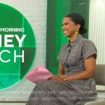 Adriana Diaz’s black checked dress on CBS Mornings