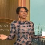 Adriana Diaz’s printed long sleeve dress on CBS Mornings