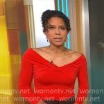 Adriana Diaz's red off-shoulder top on CBS Mornings
