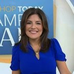 Adrianna's blue midi dress on Today