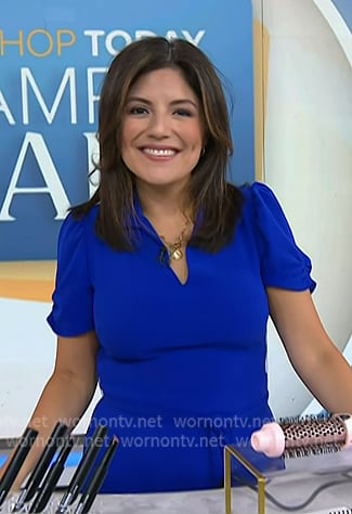 Adrianna’s blue midi dress on Today Adrianna’s blue midi dress on Today