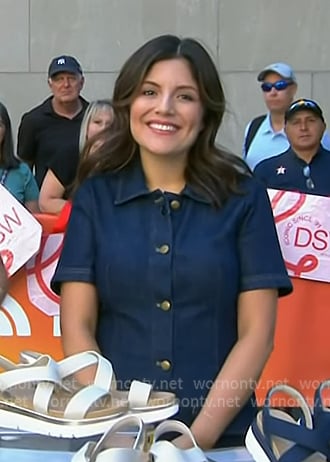 Adrianna’s button front denim dress on Today