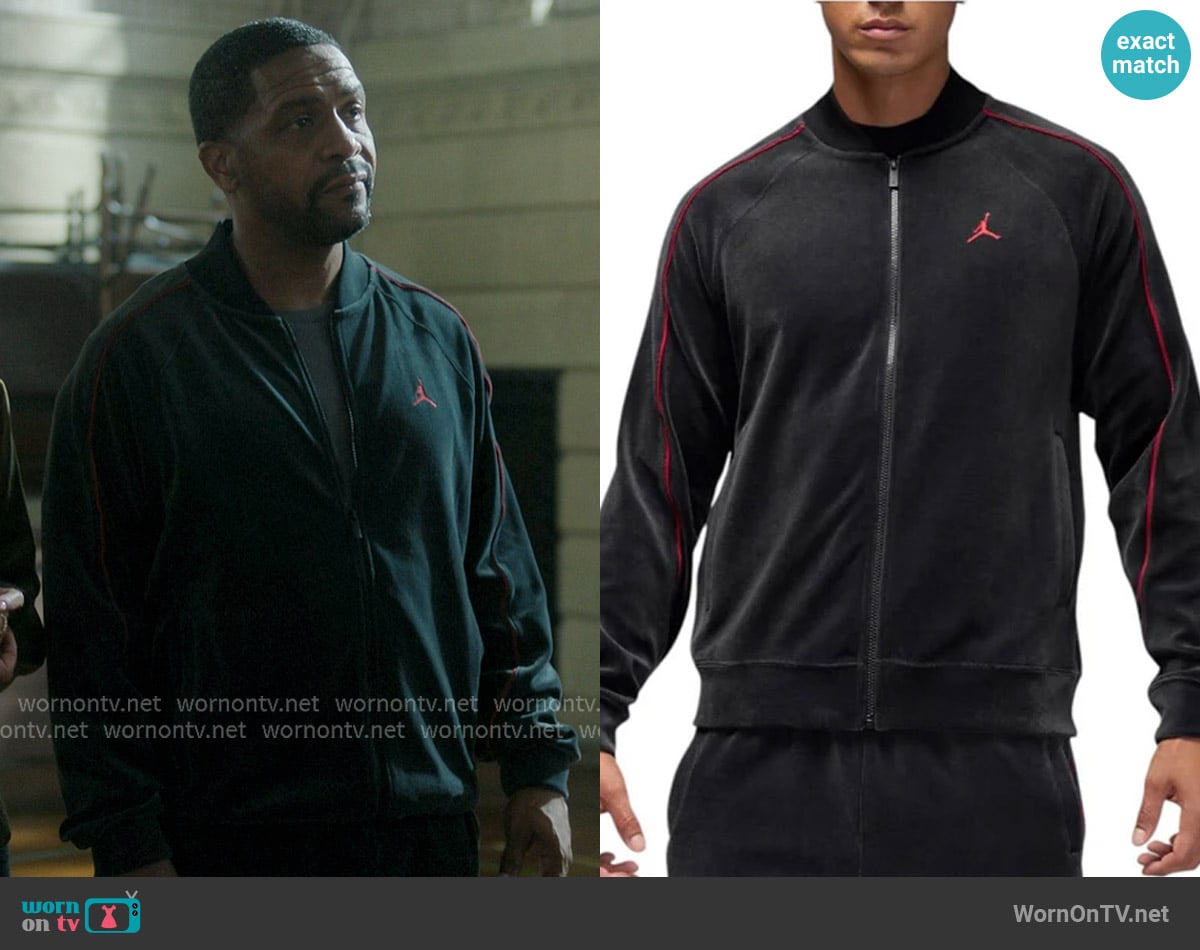 Air Jordan Brooklyn Velour Track Jacket worn by Darnell (Rolando Boyce) on The Chi