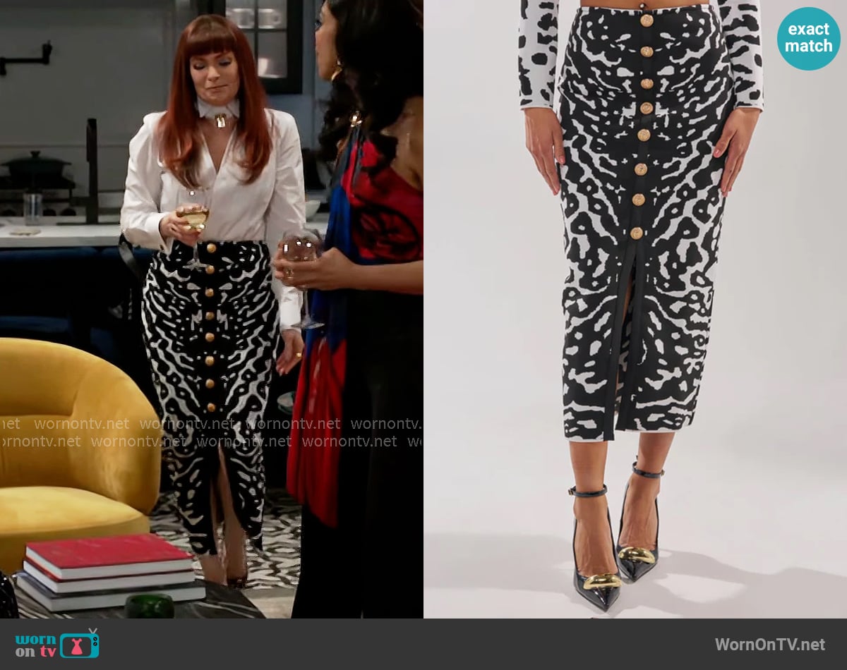 Akira Best Dressed Maxi Skirt worn by Pamela Curtis (Cady McClain) on Beyond the Gates
