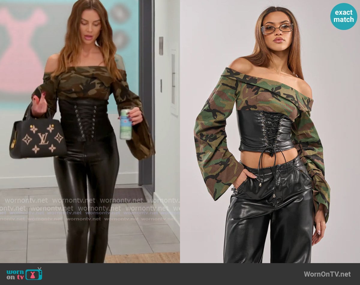 Lala’s camo corset top on The Valley Lala’s camo corset top on The Valley