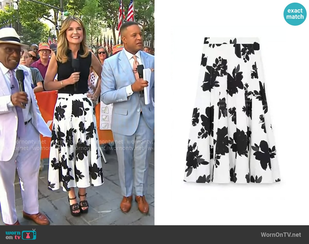 Akris Punto Sleeveless Front Zip Polo Shirt worn by Savannah Guthrie on Today
