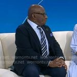 Al Roker's navy stripe sneakers on Today