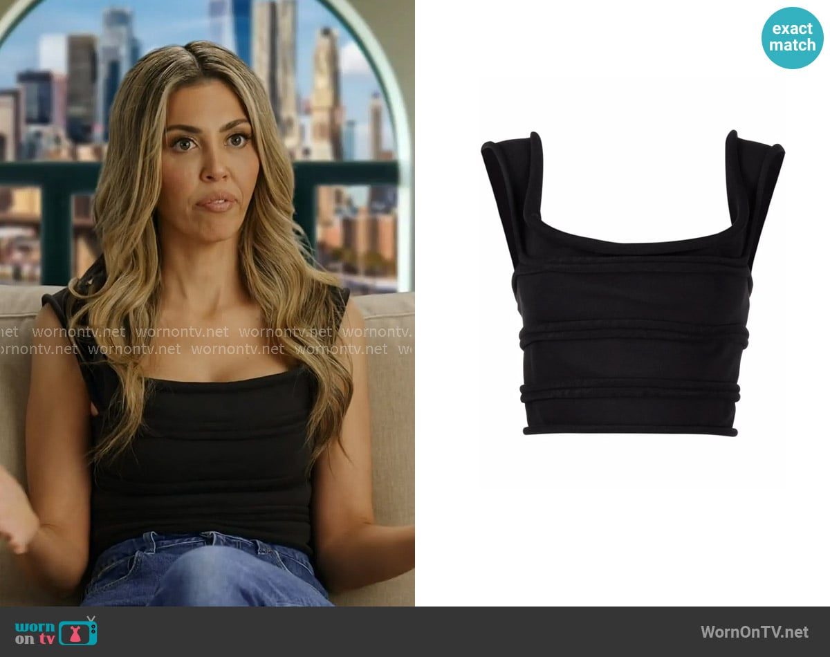 Alexander Wang Cincher Tank Top worn by Georgina Ferzli on In The City