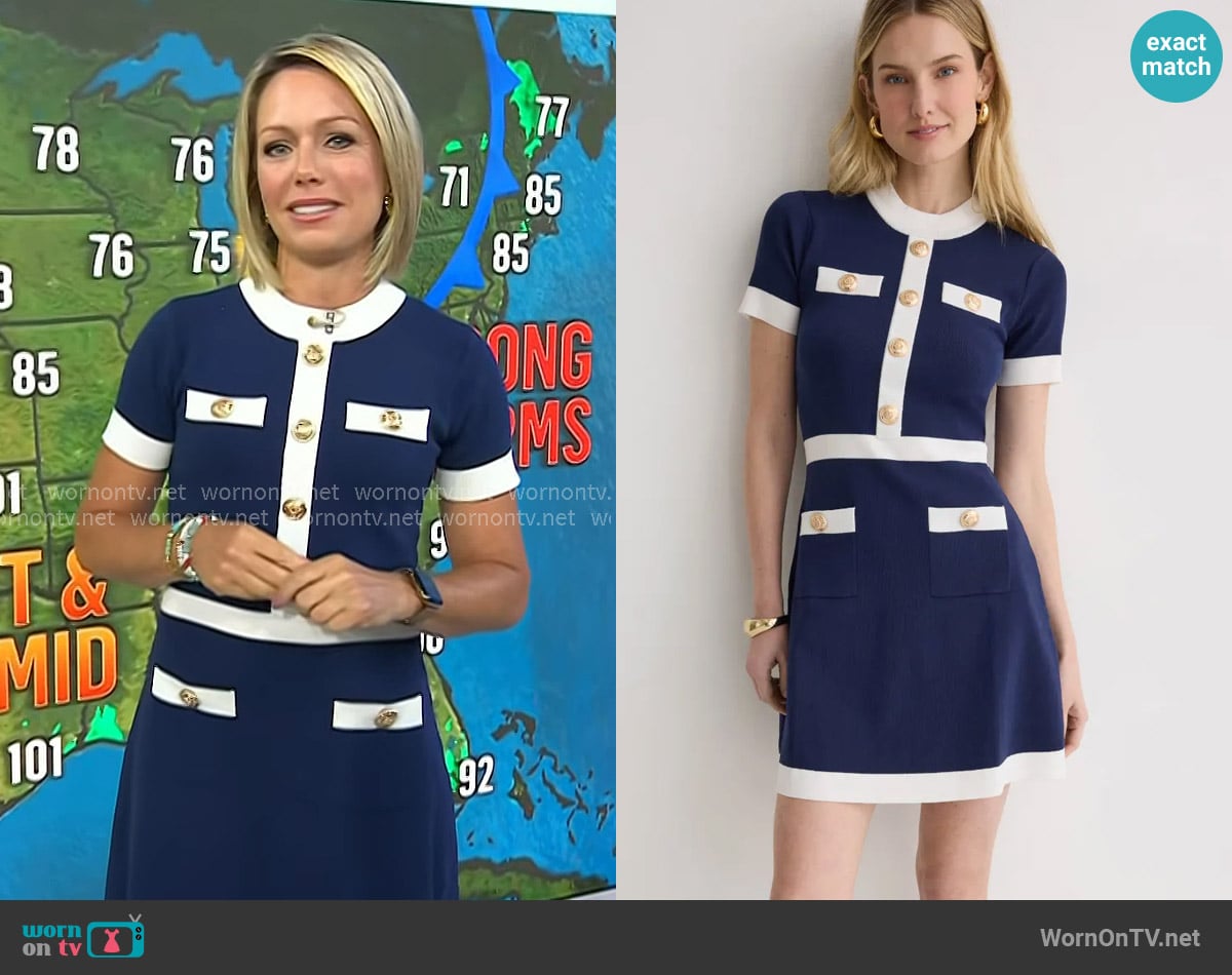 Alexia Admor Beatrix Dress in Navy worn by Dylan Dreyer on Today