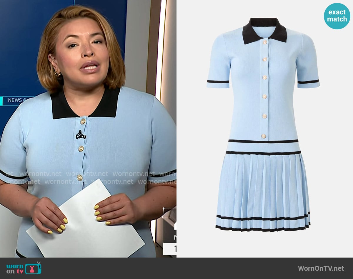 Alexia Admor Lucina Dully Pleated Mini Dress worn by Gilma Avalos on NBC News Daily