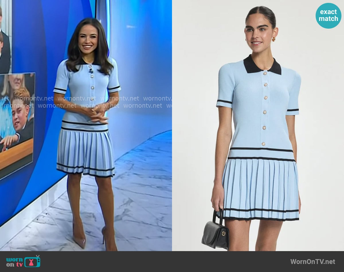 Alexia Admor Lucina Dully Pleated Mini Dress worn by Kaylee Hartung on Today