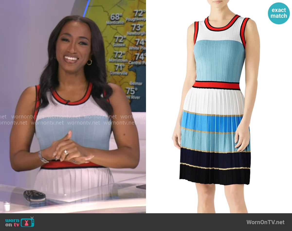 Alexia Admor Striped Knit Dress worn by Brittany Bell on Good Morning America