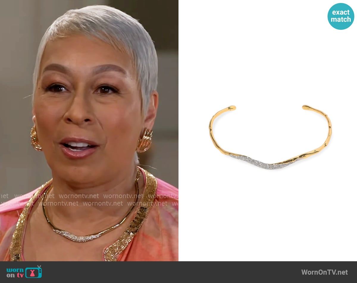 Alexis Bittar Solanales Skinny Collar Necklace worn by Anita Dupree (Tamara Tunie) on Beyond the Gates