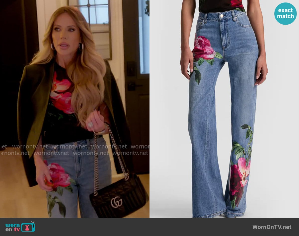 Alice + Olivia Chic Full Length Jean worn by Jennifer Pedranti on The Real Housewives of Orange County